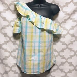 Crown & Ivy one shoulder summer top- NWT